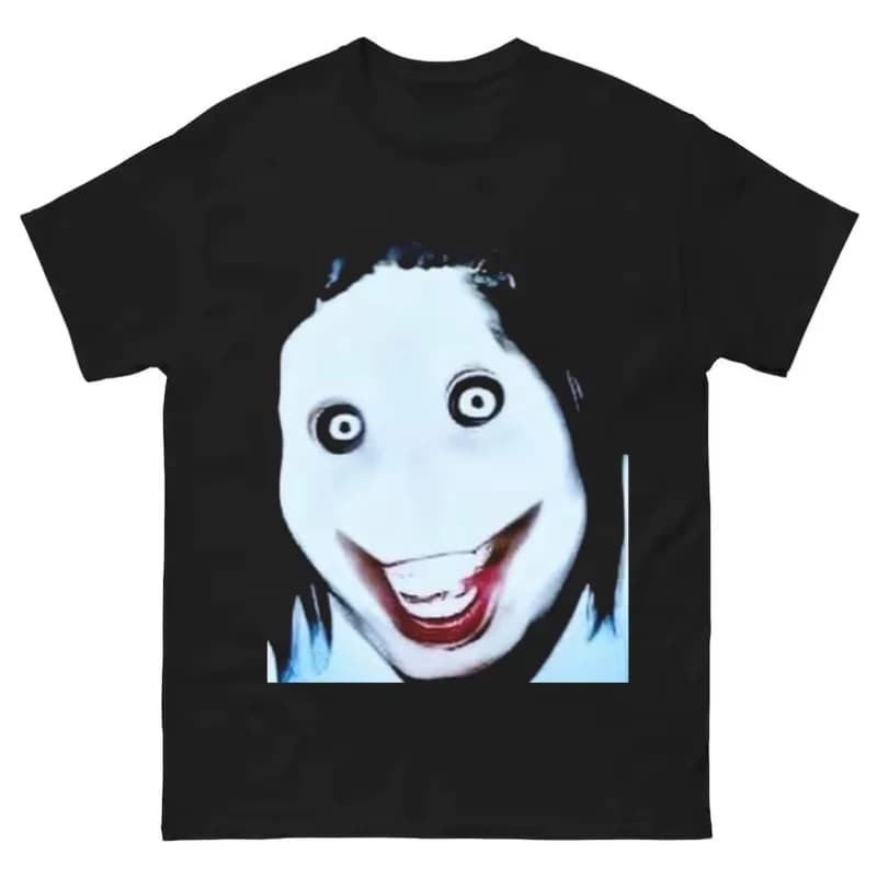 T-shirt Jeff The Killer Creepypasta Horror Meme Graphic Dark Internetcore Y2K pour hommes et femmes,