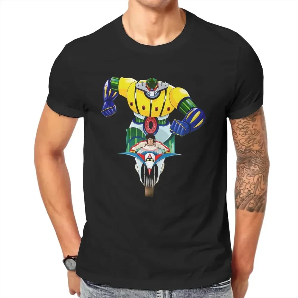 Kotetsu Jeeg Robot Anime t-shirt Vintage Grunge hommes haut grande taille coton col rond t-shirt