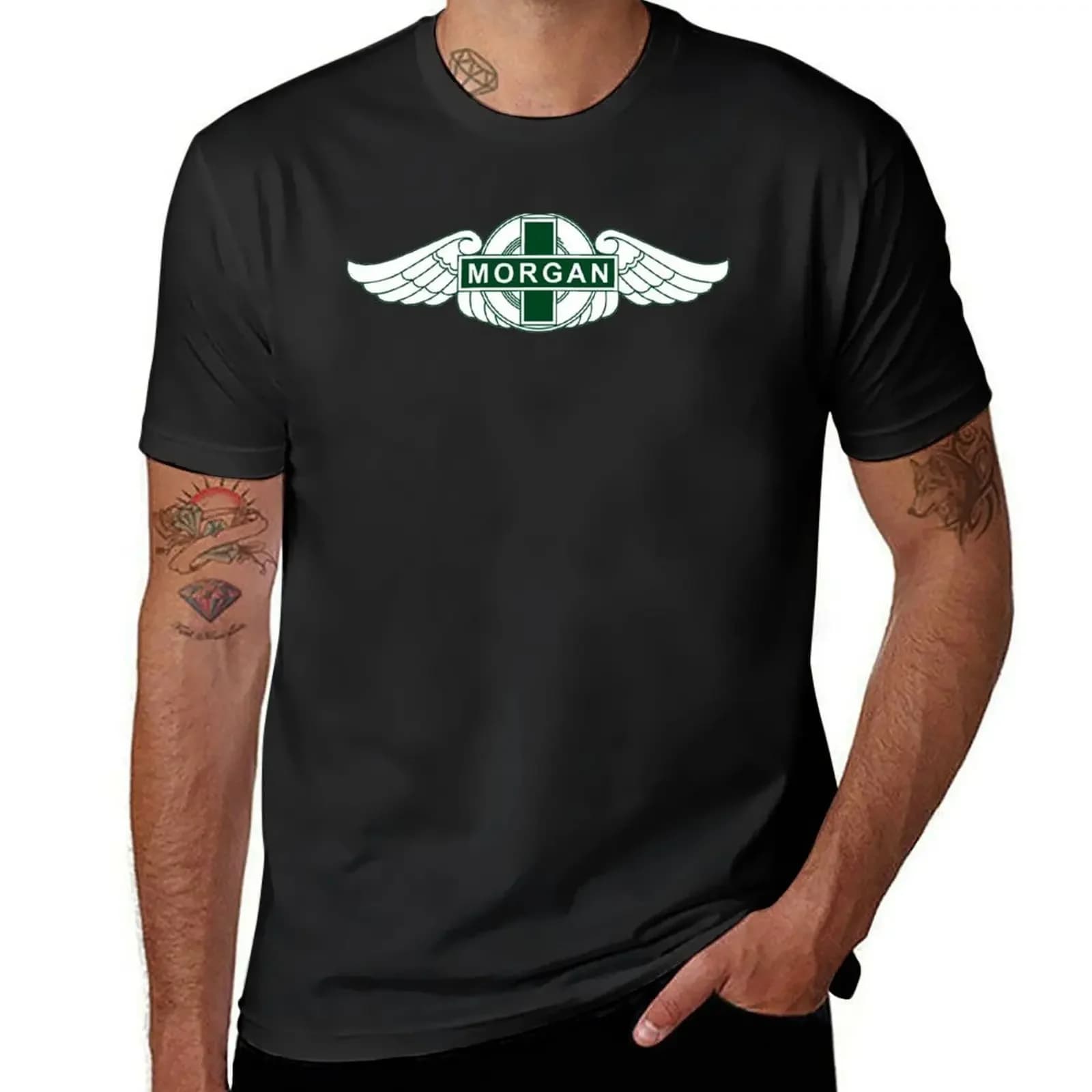 T-shirt Morgan Motor Car Company pour hommes, vêtements esthétiques, t-shirts vintage, blancs