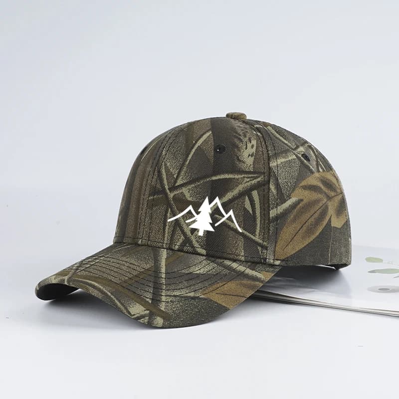 Casquette de baseball camouflage à imprimé pin des montagnes – Casquette d'extérieur réglable, idéal