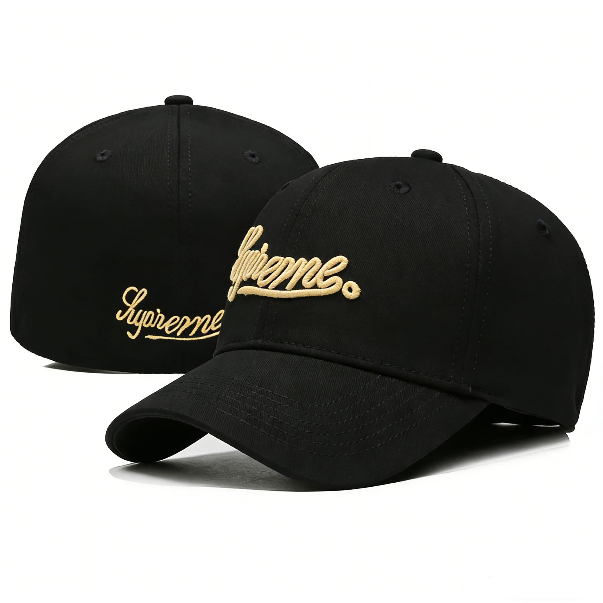Superme Casquette Brodé Entièrement Fermé Ajusté Nouvelle Taille Unique Style Trucker Golf Homme Vis