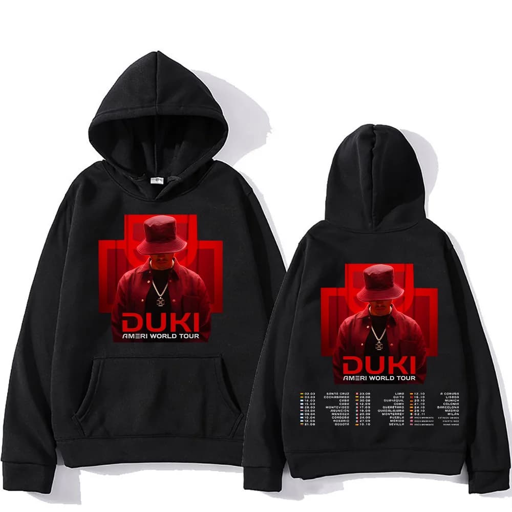 Duki Ameri World Tour sweats à capuche automne hiver nouveau deux côtés vêtements gothique tendances