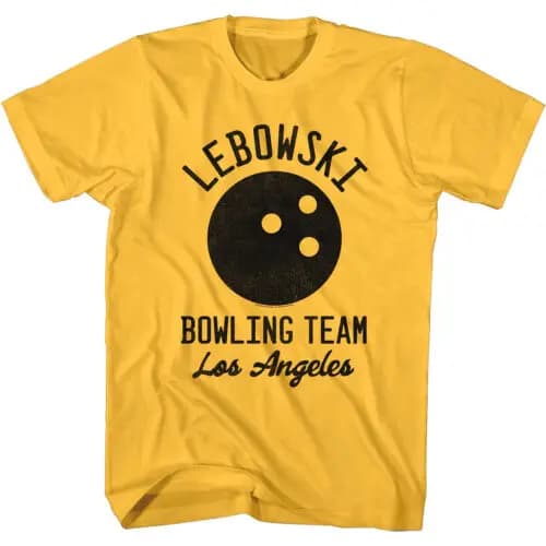 Big Lebowski Bowling Team T-Shirt homme chemise de film Los Angeles Bowler comédie