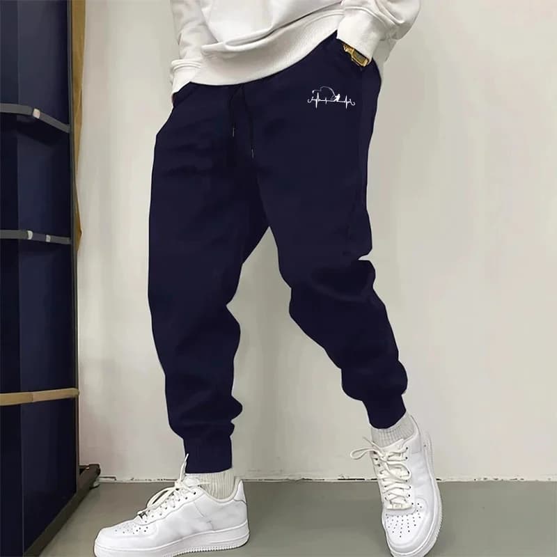 Pantalon de survêtement pour homme, imprimé, décontracté, long, pour activités de plein air, course