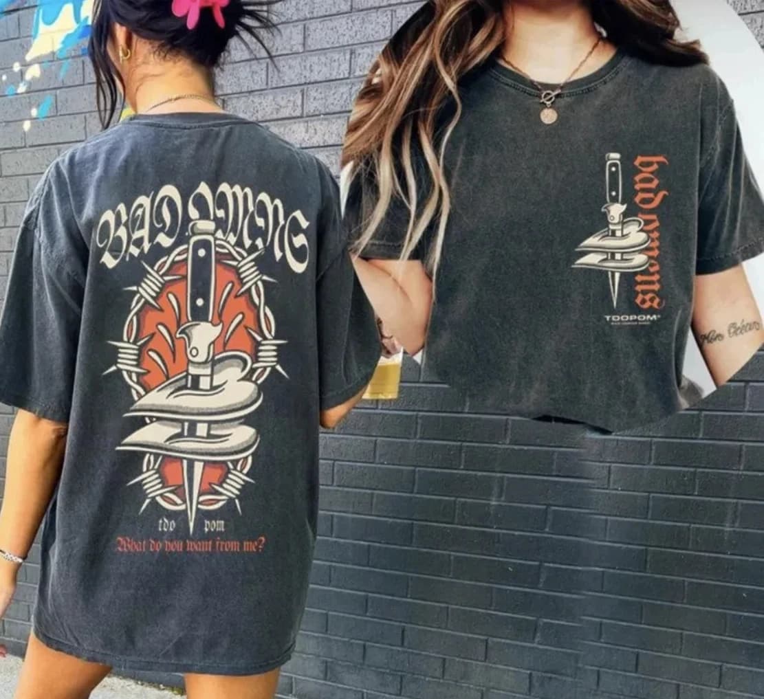 Mauvais présages chemise bande amour tueur musique Tour chemise T-Shirt à manches courtes chemise un