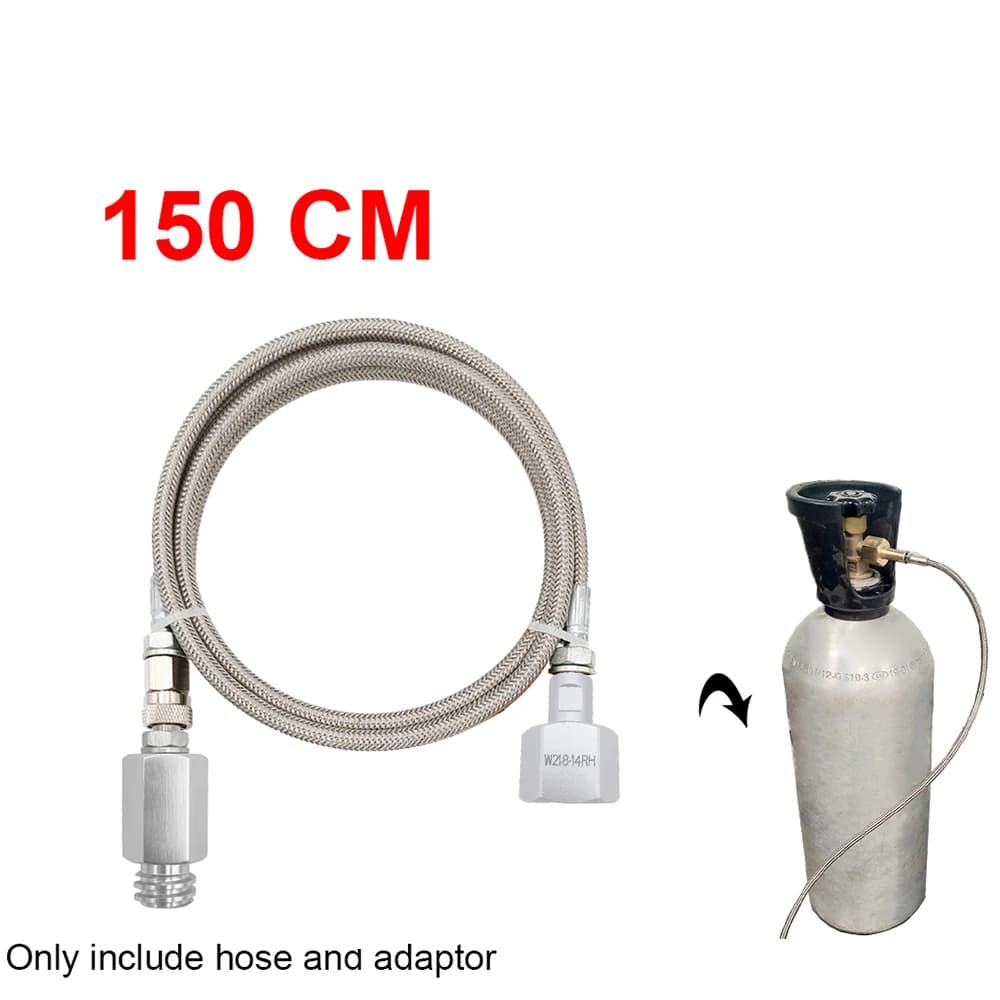 Soda Maker vers adaptateur de réservoir de Co2 externe et Kit de tuyau en acier inoxydable de 1,5 m