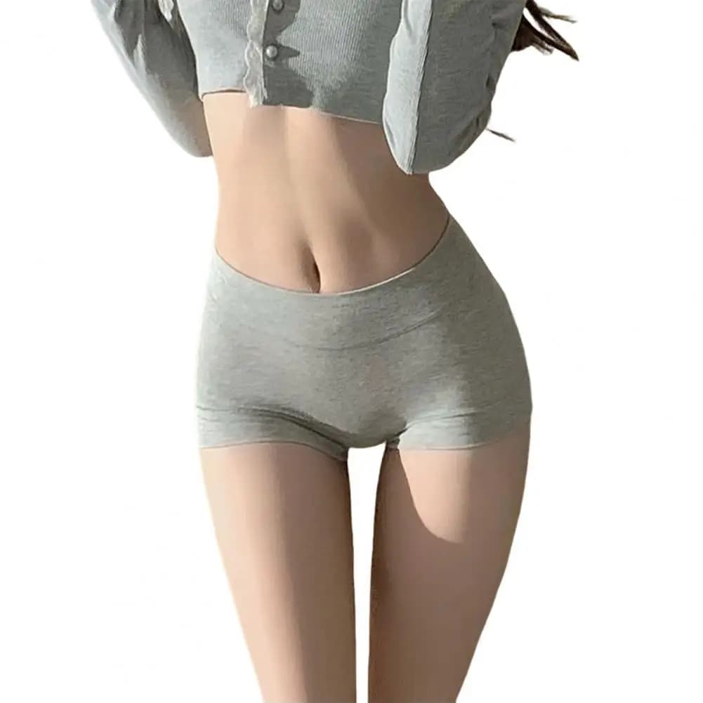Boxer femme couverture complète coton femmes slips sous-vêtements sans couture Stretch taille moyenn