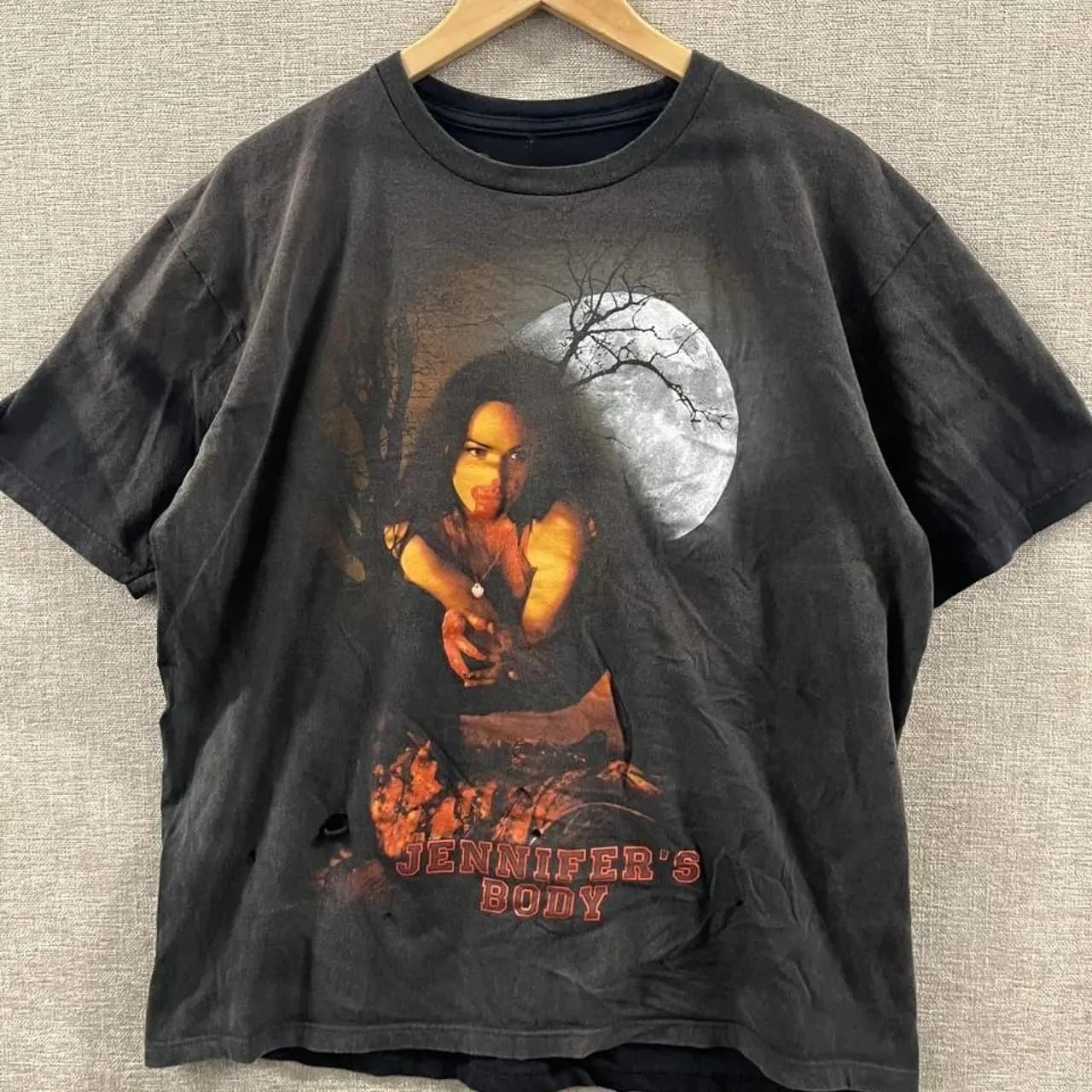 T-shirt graphique vintage d'horreur "Le corps de Jennifer" de Megan Fox, en coton, pour hommes et fe