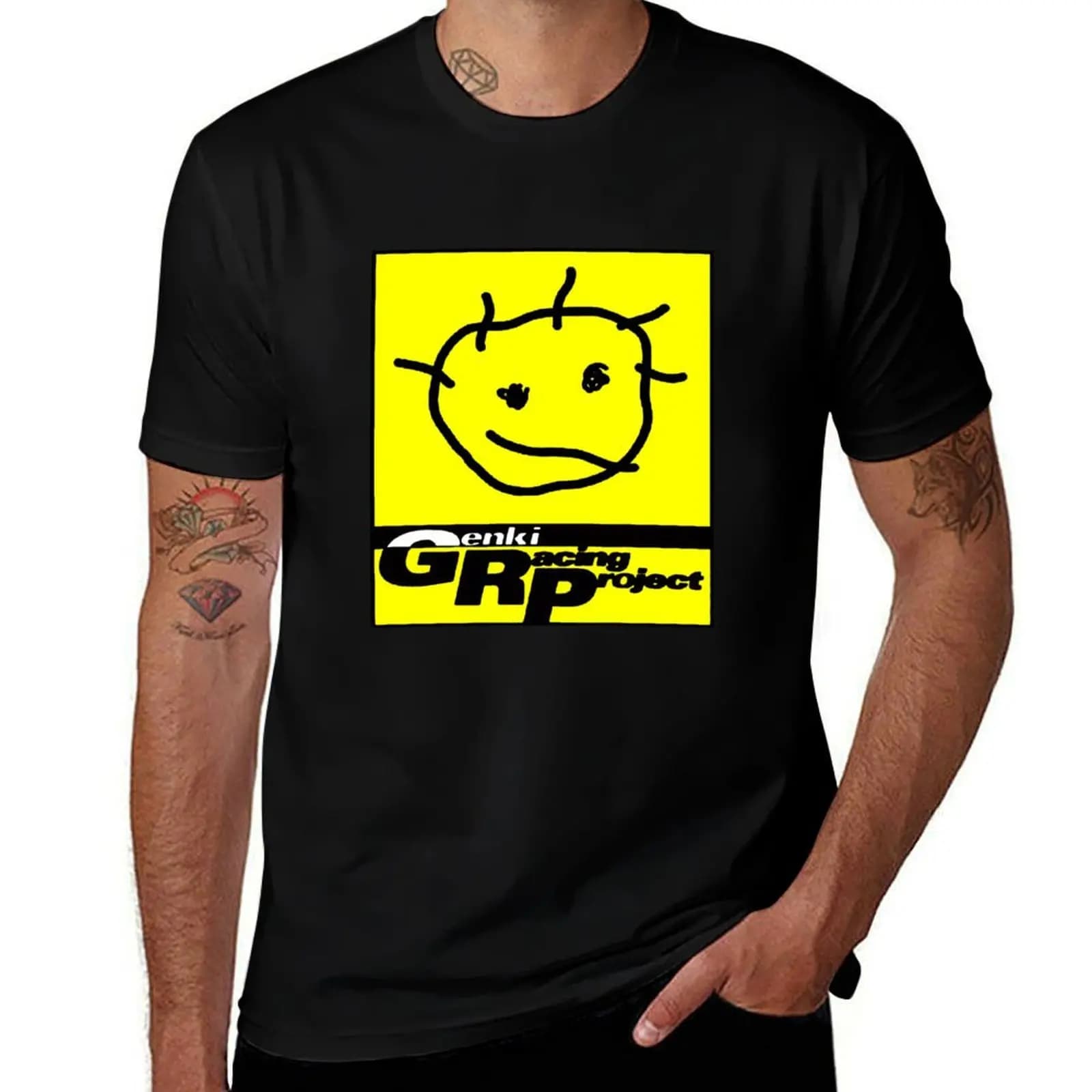 GENKI - T-shirt Racing Project, t-shirt de travail décontracté et résistant