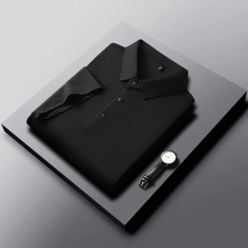 Chemises polo à manches courtes pour hommes avec empiècements en maille, classiques, décontractées,