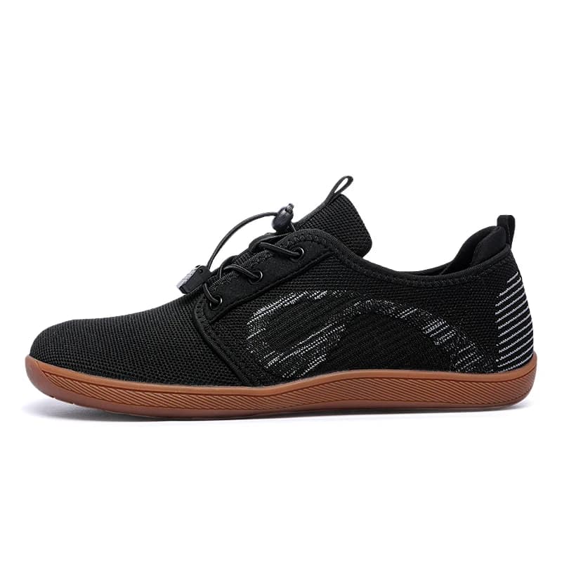 Baskets à bout large pour hommes et femmes, chaussures plates souples sans chute, tige en maille res