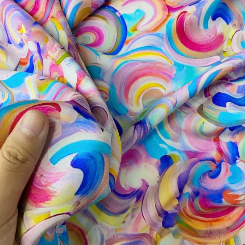 Tissu en coton à motifs colorés de 100 x 145 cm, idéal pour la confection de chemises d'été, de robe
