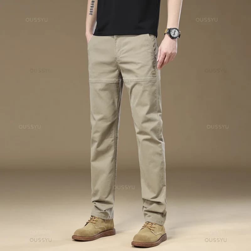 MINGYU marque vêtements hommes Cargo pantalons de travail 97% coton épais couleur unie porter coréen