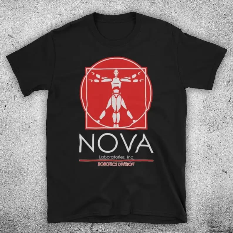 Nova Labs Film de science-fiction Johnny 5 robotique T-Shirt 100% coton col rond été à manches court