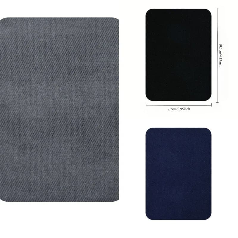 Lot de 3 patchs thermocollants adhésifs puissants pour réparation de tissus, couleurs assorties - No