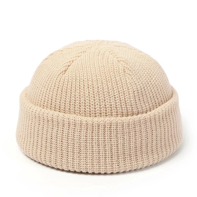 Chapeau tricoté pour hommes et femmes casquettes laine mode Simple chaud Skullies bonnets solide aut