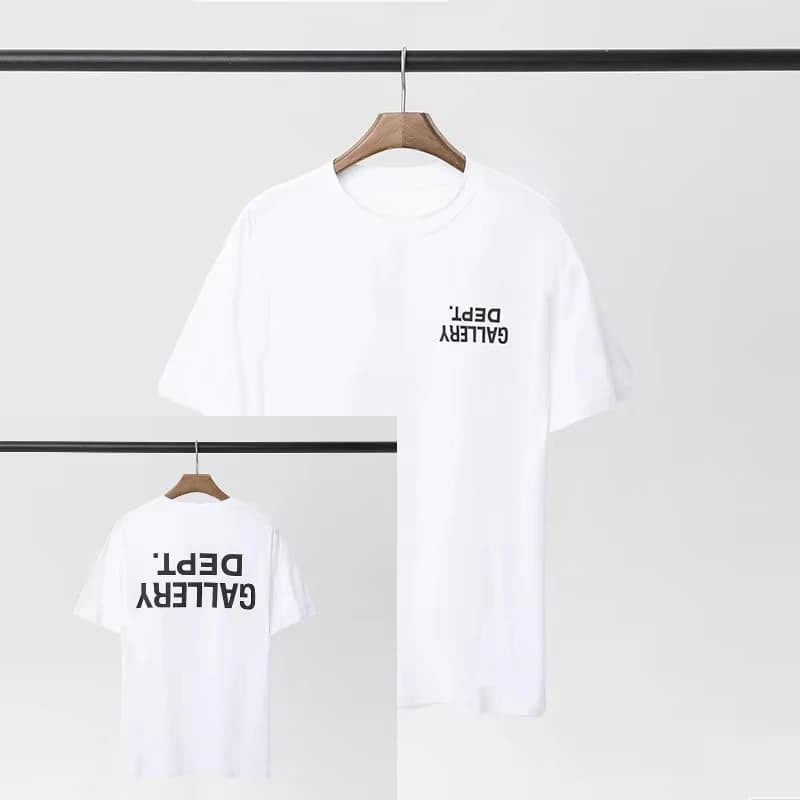 T-shirt en coton surdimensionné vintage imprimé inversé inspiré de GALLERY DEPT, style streetwear