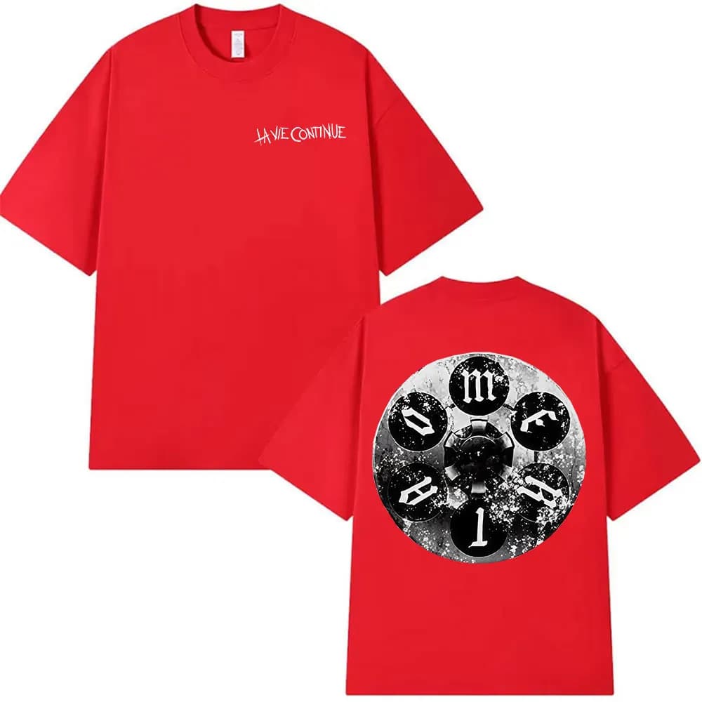 Rappeur La Vie continuer Maes Album 2025 Merch t-shirts hommes Hip Hop Style rétro T-shirt à manches