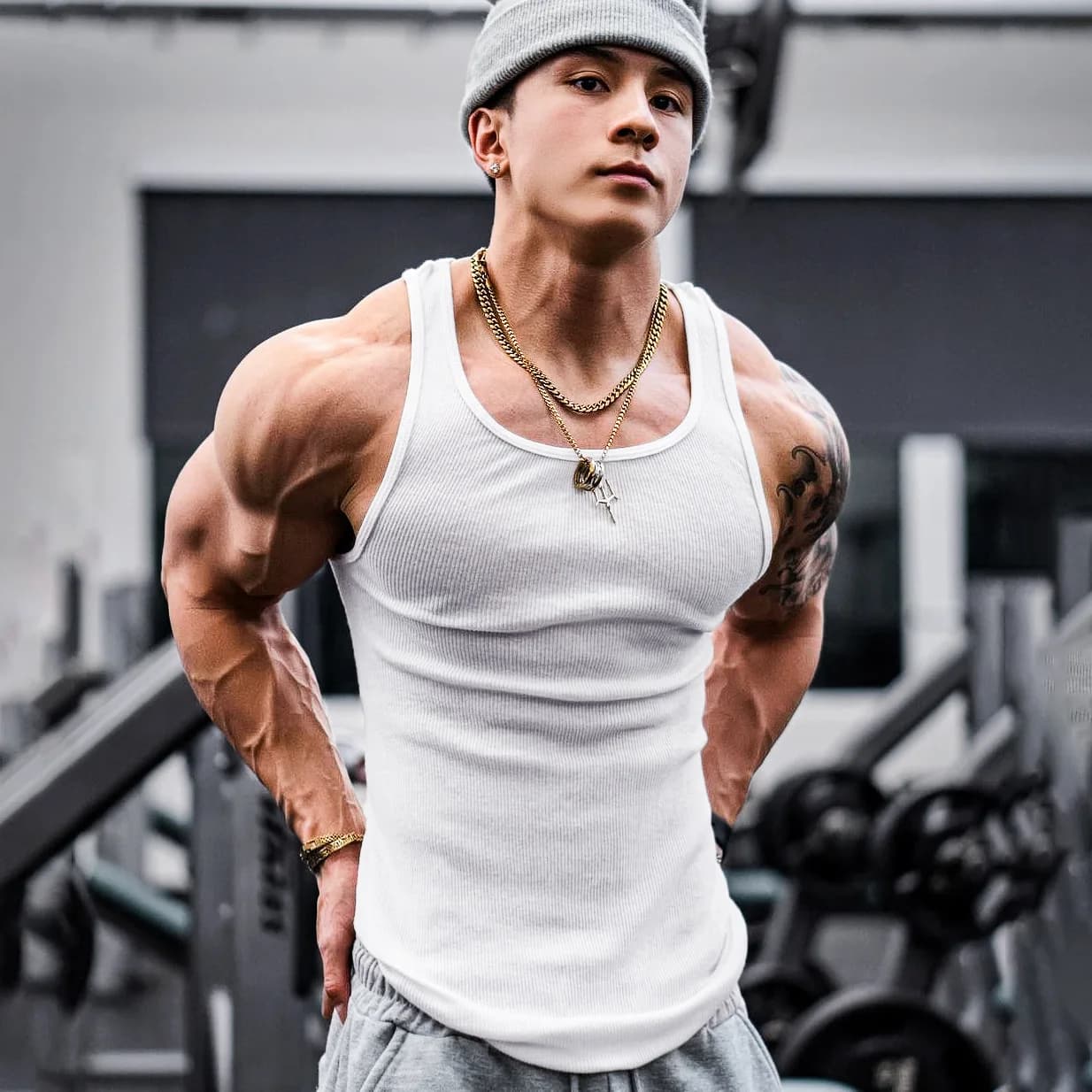 Hommes débardeur t-shirt Singlet gymnastique entraînement Fitness chemise sans manches musculation m