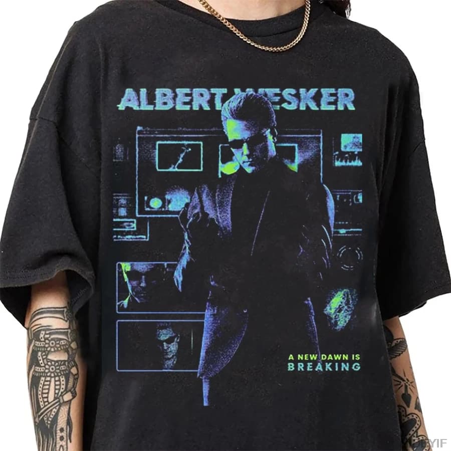 Albert Wesker Resident Evil Biohazard jeu T-shirt pour hommes femmes 100% coton t-shirts haut