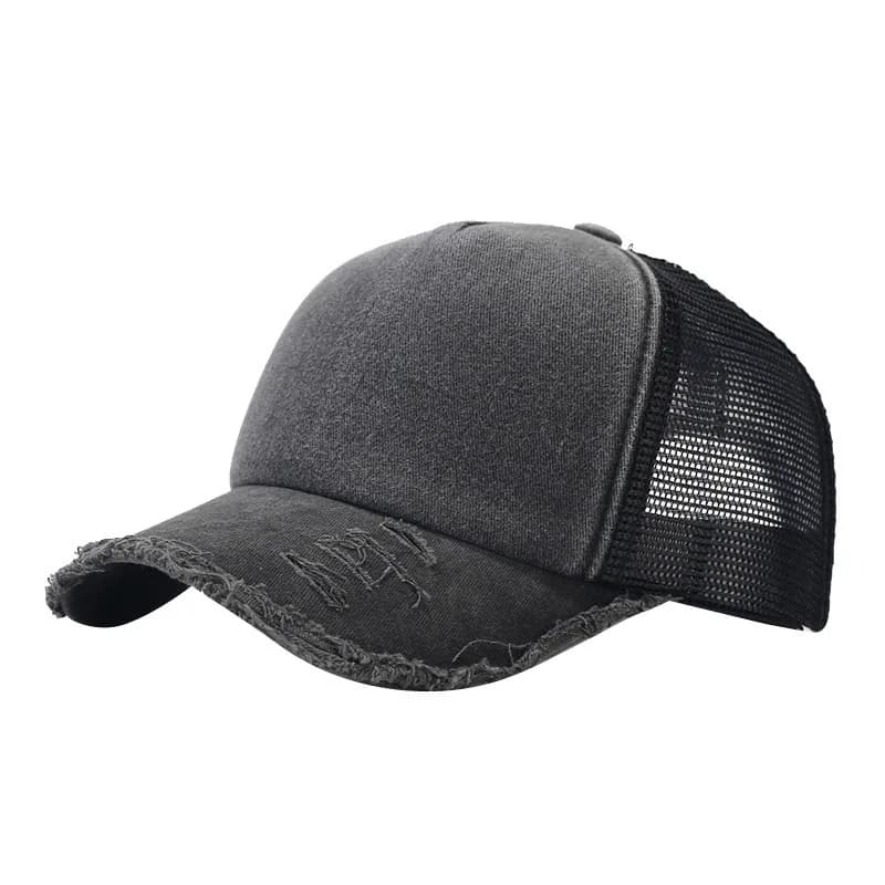 Logo personnalisé nouveau rétro vieux 5 panneaux lavé couleur unie panneau lumineux casquette de Bas