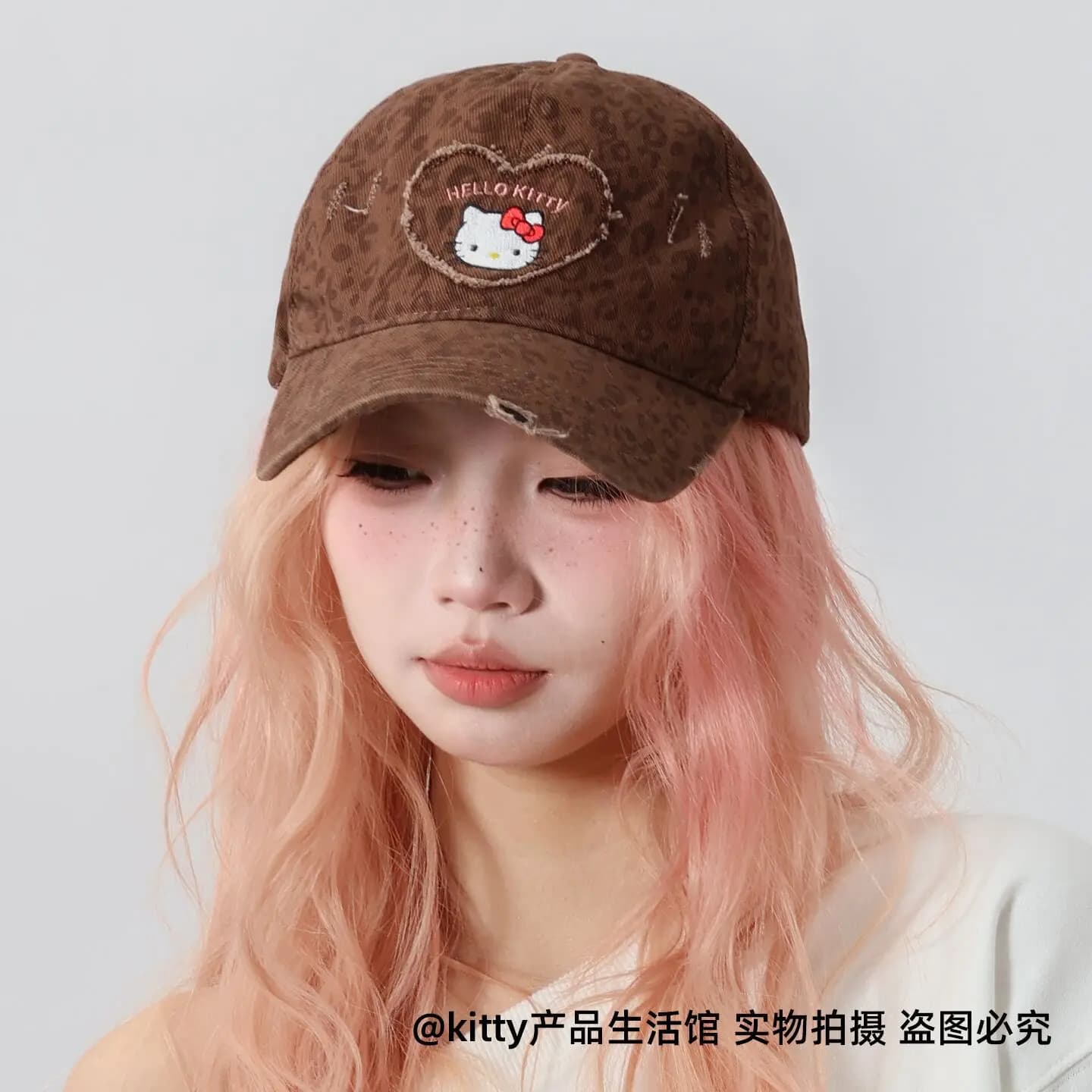 Casquette de baseball Sanrio Hello Kitty, chapeau chaud d'hiver marron, casquette à visière de dessi
