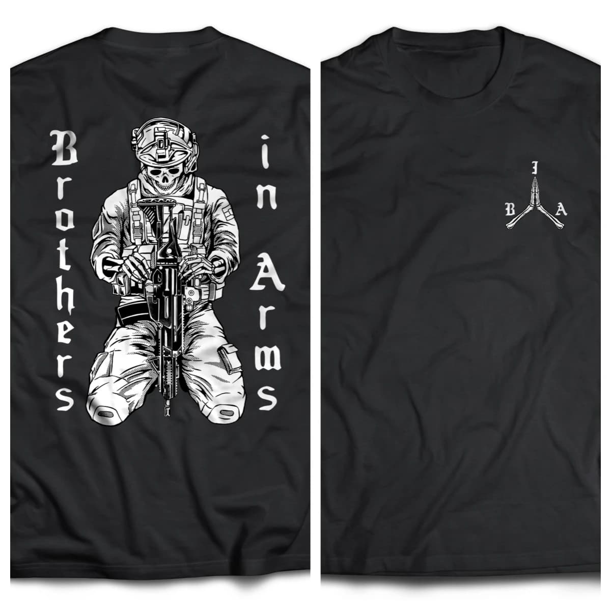 Brothers in Arms AMMO T-shirt militaire tactique artistique 2026 Nouveau 100% Coton Col Rond Été Déc