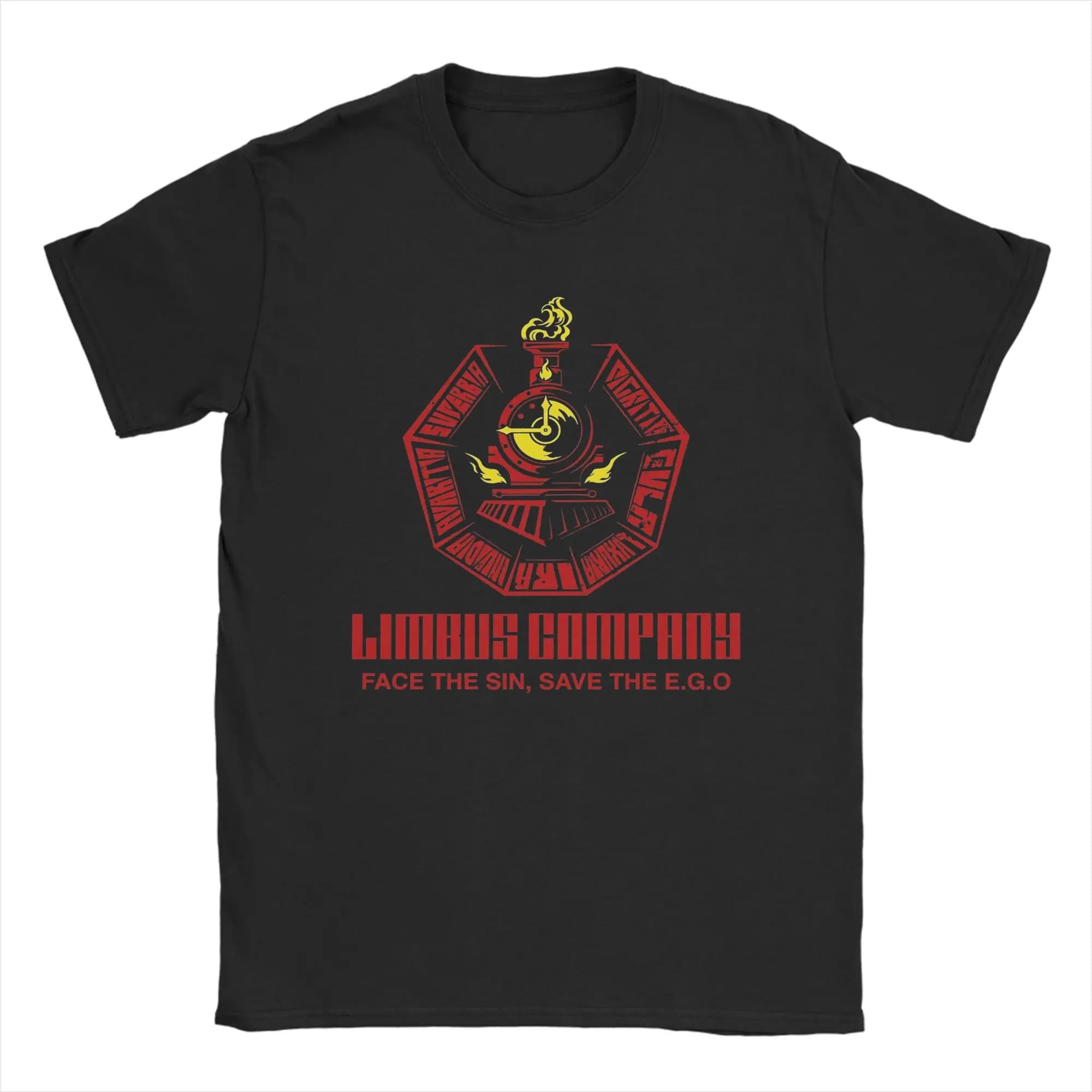 Hommes Limbus Company Logo Sin Train t-shirt pur couverture en coton mode à manches courtes col rond