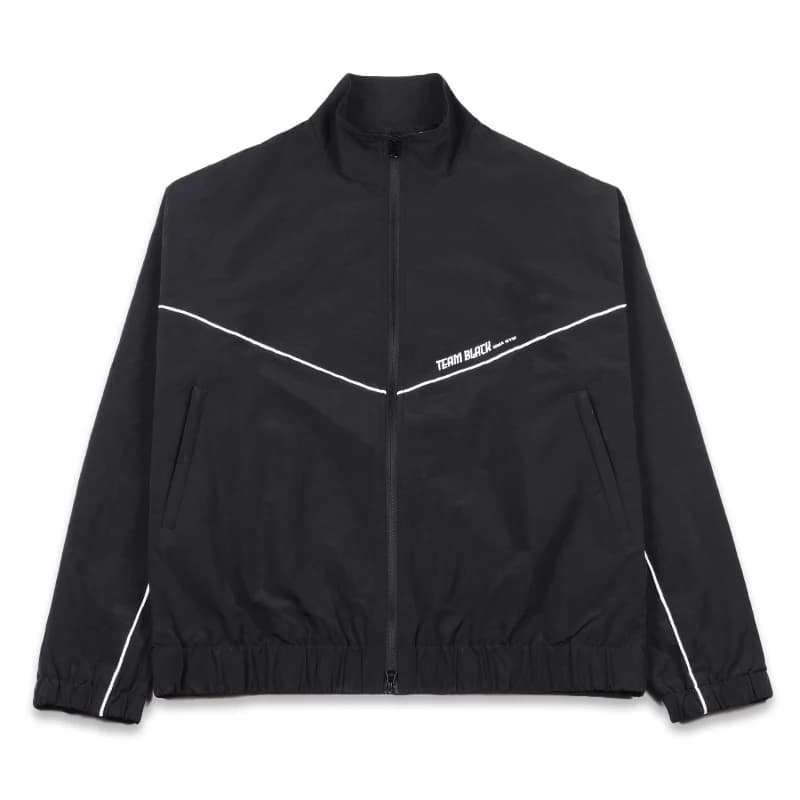 Jinx Team Veste de survêtement coupe-vent noire à manches longues, manteau de sport unisexe, vêtemen