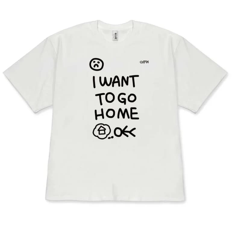 T-shirt de classe ouvrière « I Want To Go Home » avec motif Meme, T-shirt décontracté à manches cour