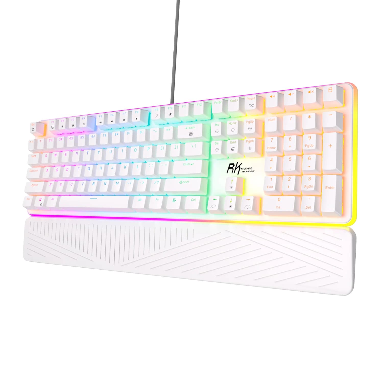 RK ROYAL KLUDGE RK918 clavier de jeu mécanique 100% 108 touches rétro-éclairage rvb avec Support de