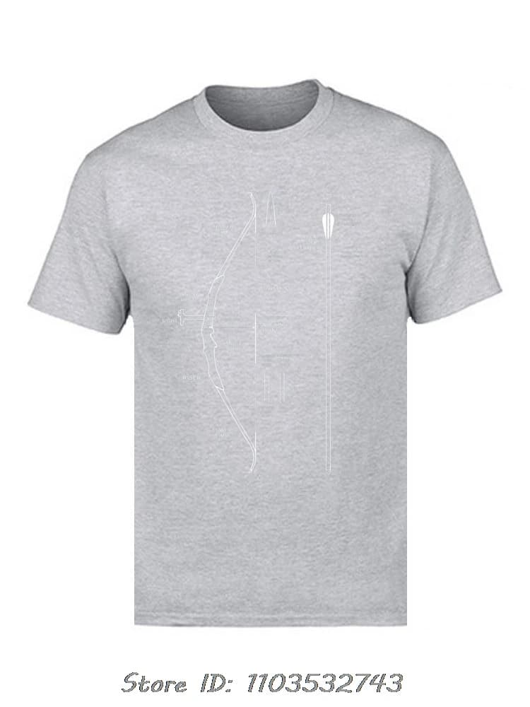 Illustration picturale image T-shirt arc composé tir à l'arc chasse anatomie hommes vêtements Fitness
