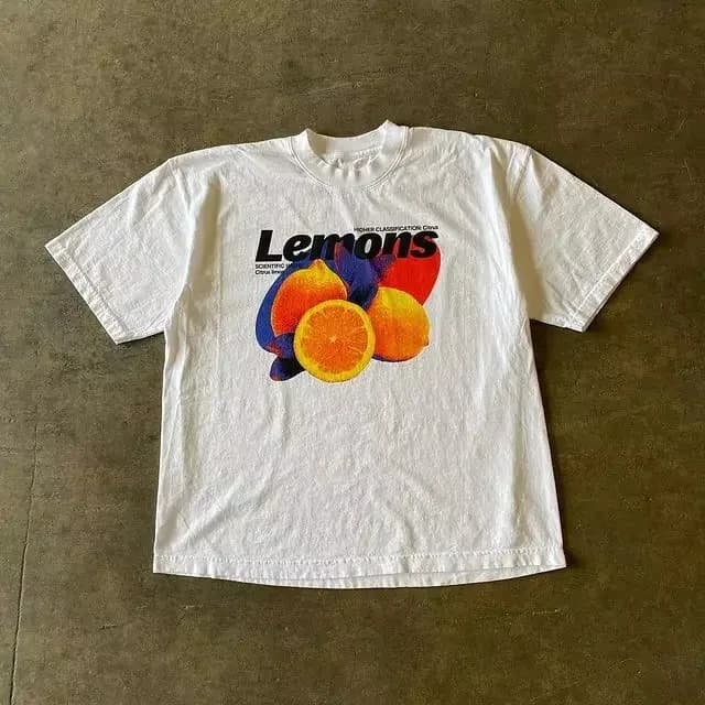 T-Shirt en coton avec dessin animé Domo Kun portant des lunettes