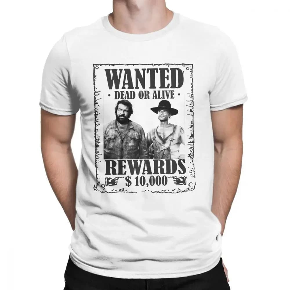 T-shirt pour hommes Bud Spencer Terence Hill Wanted Lo Chimavano