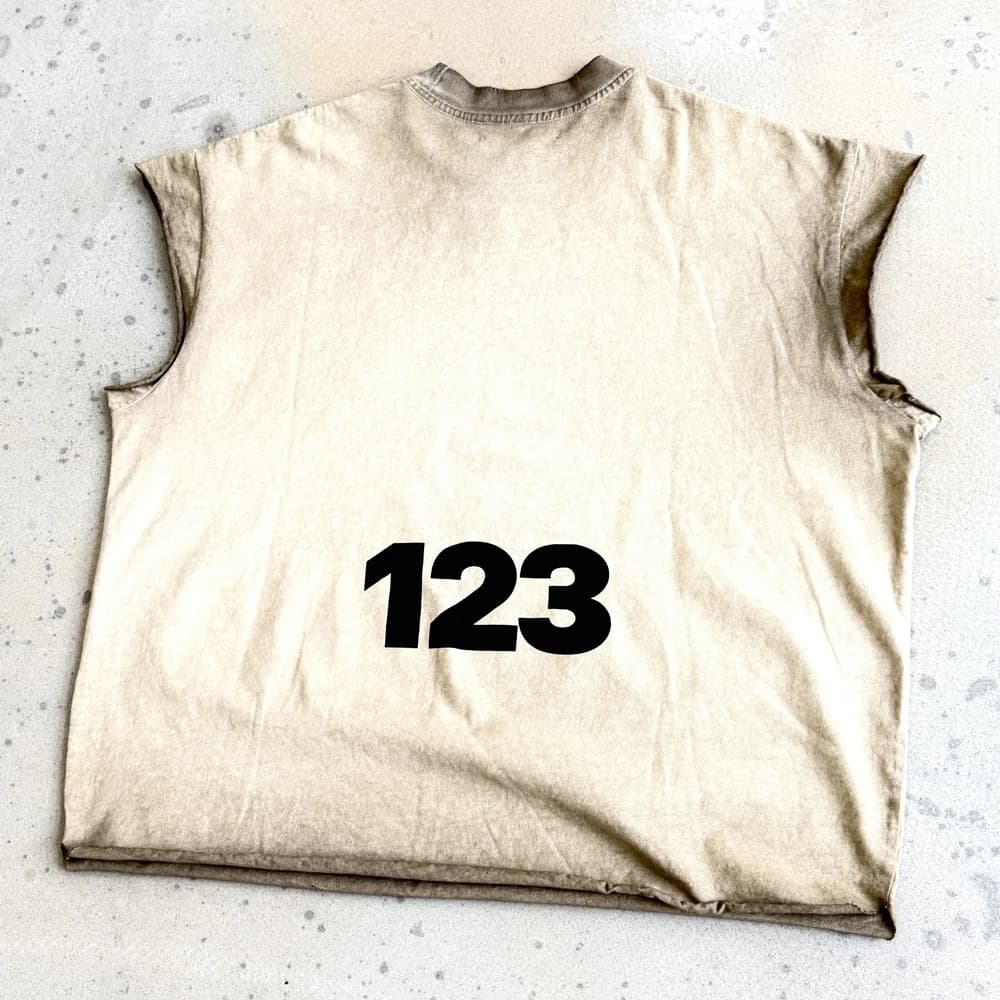 Yao mode RRR123 tendance marque coton gilet hauts t-shirt Streetwear ample surdimensionné Cleanfit Vintage lavé vieux
