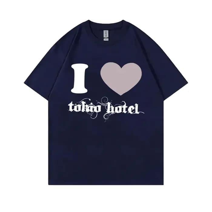 T-shirt graphique I Love Tokio Hotel pour hommes et femmes