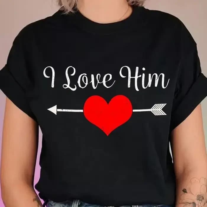 T-shirt col rond pour couple
