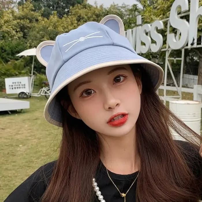 Chapeau Bob Femme à Oreilles de Chat Kawaii