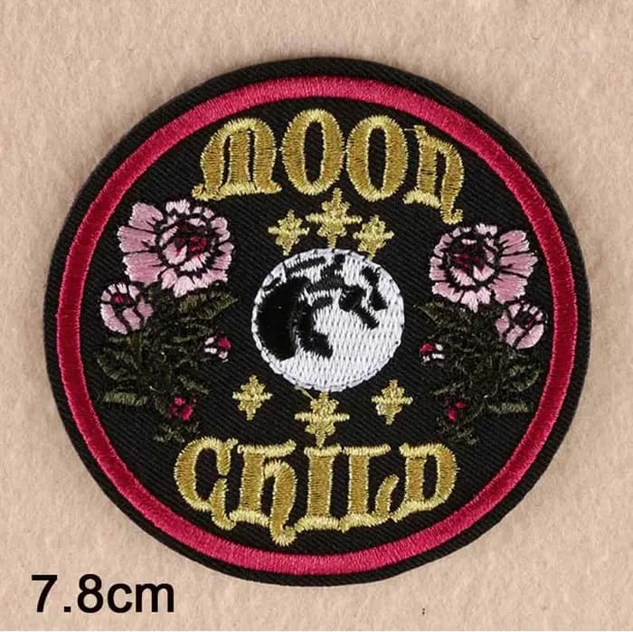 Moon – Patch brodé en fer à repasser pour vêtements, accessoires pour garçons