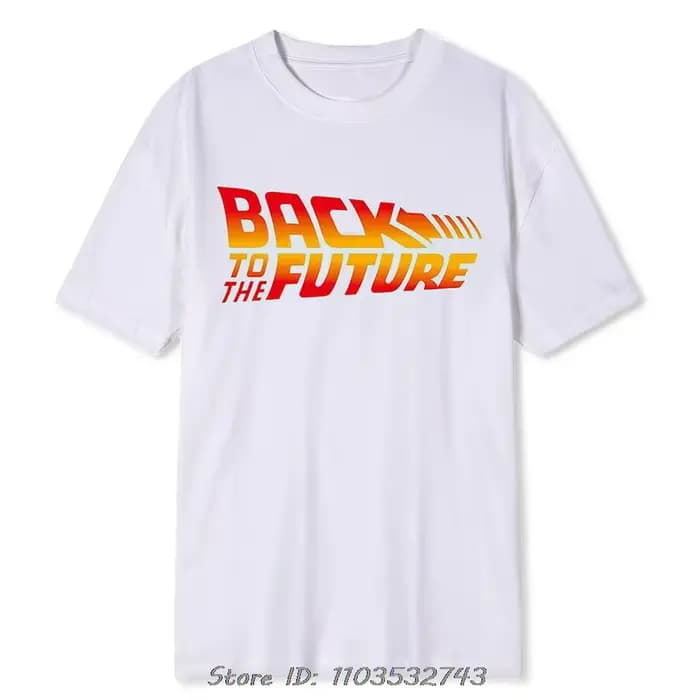 Retour vers le futur mode T-shirt surdimensionné décontracté vêtements pour hommes Fitness