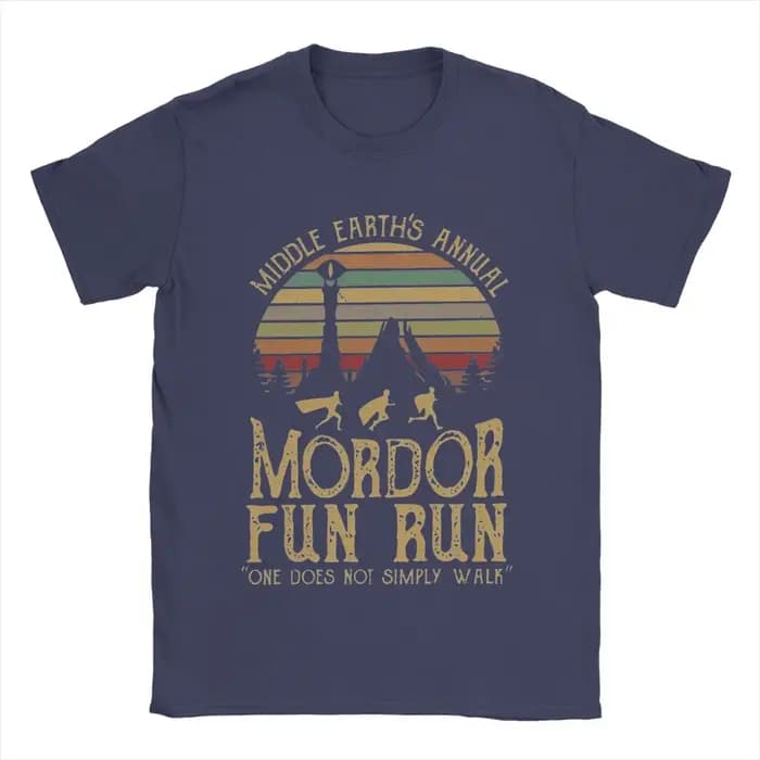 T-Shirt manches courtes col rond homme, vêtement en coton, Vintage, Original, Mordor L-Lords Of The