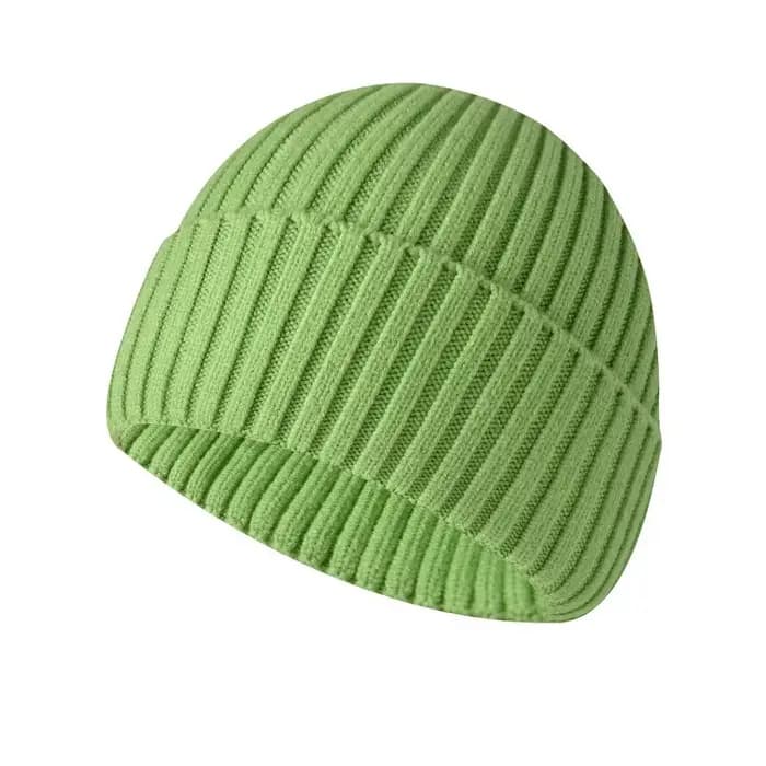 Logo brodé personnalisé hiver tricoté pull chapeau couleur unie chaud décontracté hommes et femmes à bord court crâne bonnet Gorras