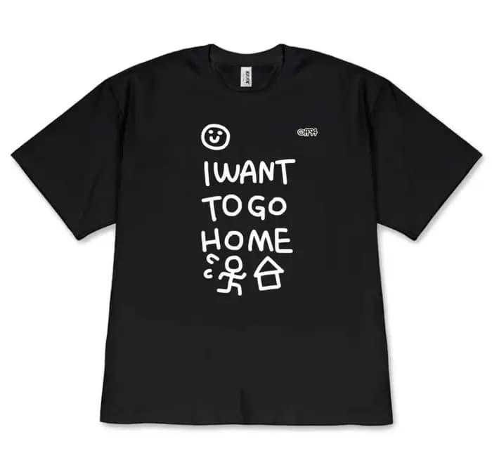 T-shirt de classe ouvrière « I Want To Go Home » avec motif Meme