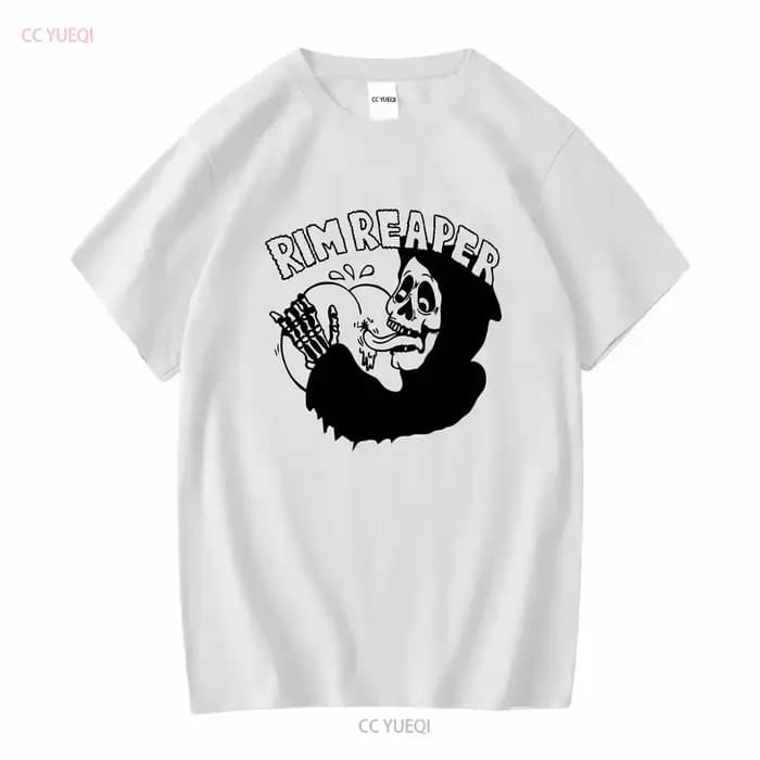 RIM REAPER T SHIRT moto hors-la-loi motard vintage lavé streetwear vêtements de créateurs mode élégante légèrement graphique