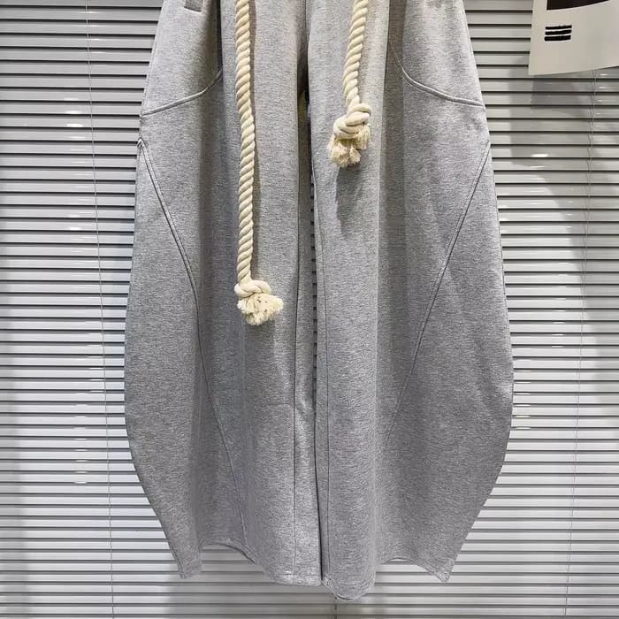 Nouveau pantalon décontracté ample à jambes larges en corde de chanvre tressée personnalisée pour femme 2026