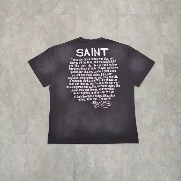 Yao mode Saint de Michael 25SS t-shirt décontracté hommes hauts vêtements surdimensionné Vintage ample Y2k graphiques