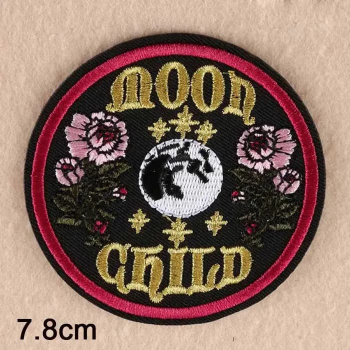 Moon – Patch brodé en fer à repasser pour vêtements, accessoires pour garçons