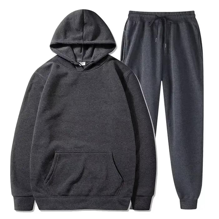 Sweat à capuche en polaire de base et pantalons de survêtement Ensemble hommes