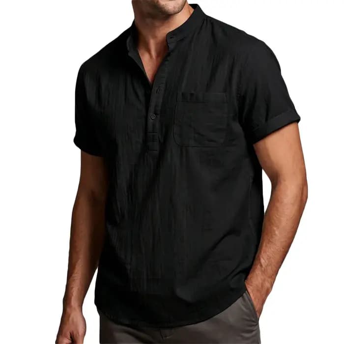 T-shirt en coton et lin pour homme