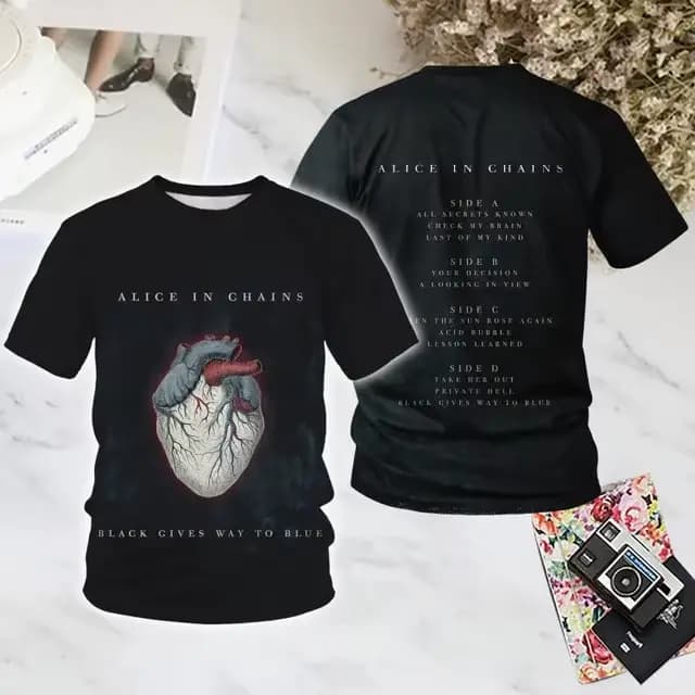 Alice In Chains populaire Rock impression 3D T-shirt été nouveaux hommes femmes Hip Hop tendance à manches courtes
